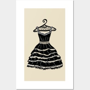 Black dress Posters and Art